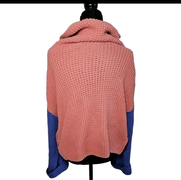 Free People Womens Park City Oversized Chunky Colorblock Sweater S - Picture 5 of 14